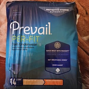 Prevail Per-Fit Male Daily Disposible and Underwear. Size XL 14 count